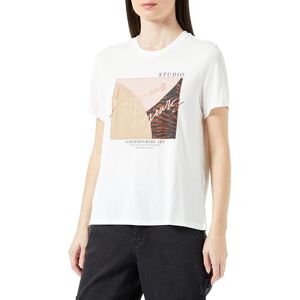 ONLY Women's Onlfree Modal S/S Atelier Top Box JRS T-Shirt, Cloud Dancer/Print: Lamour, XS ONLY Women's Onlfree Modal S/S Atelier Top Box JRS T-Shirt, Cloud Dancer/Print: Lamour, XS