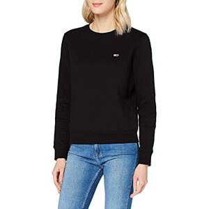 Tommy Jeans for woman. DW0DW09227 TJW REGULAR FLEECE C NECK (XS), Black, Casual, Cotton, Long sleeve, Organic Cotton, Sustainable