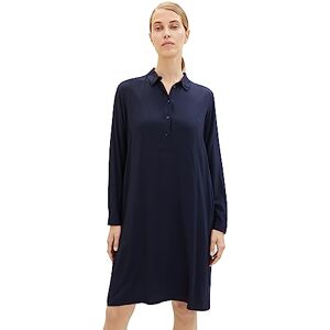TOM TAILOR Women's 1038713 Dress with Button Placket and Collar, 10668-Sky Captain Blue, 14 TOM TAILOR Women's 1038713 Dress with Button Placket and Collar, 10668-Sky Captain Blue, 14