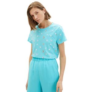 TOM TAILOR Ladies T-Shirt 1035378, 31883 Turquoise Abstract Dot Print, 2X-Small TOM TAILOR Ladies T-Shirt 1035378, 31883 Turquoise Abstract Dot Print, 2X-Small