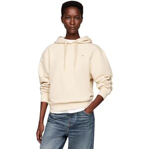 Tommy Hilfiger Women’s Flag On Chest Hoodie, Beige (Country Ivory), S Tommy Hilfiger Women’s Flag On Chest Hoodie, Beige (Country Ivory), S