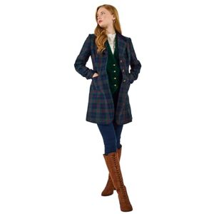 Joe Browns Women's Longline Check Jacket, Regular, Blue, UK 8 Joe Browns Women's Longline Check Jacket, Regular, Blue, UK 8