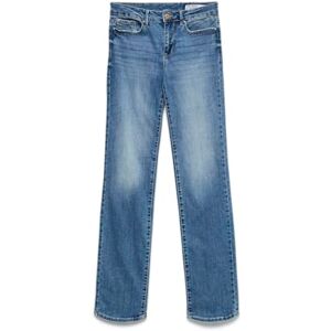 VERO MODA Women's Vmflash Mr Straight Jeans Li347 Ga Noos Trouser, Medium Blue (Medium Blue Denim), XS / 34L VERO MODA Women's Vmflash Mr Straight Jeans Li347 Ga Noos Trouser, Medium Blue (Medium Blue Denim), XS / 34L