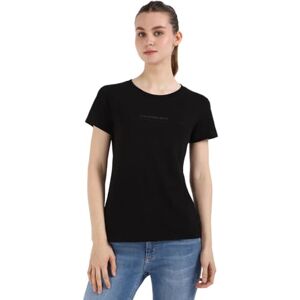 Calvin Klein Women’s Short Sleeve Slim Fit Institutional Graphic T-Shirt, Black (Ck Black), XXS Calvin Klein Women’s Short Sleeve Slim Fit Institutional Graphic T-Shirt, Black (Ck Black), XXS