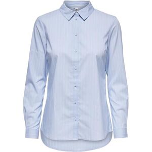 JDY Women's mio L/S Shirt Wvn Noos Shirt, Blue (Cashmere Blue Stripes:cloud Dancer), 6 JDY Women's mio L/S Shirt Wvn Noos Shirt, Blue (Cashmere Blue Stripes:cloud Dancer), 6