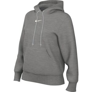 Nike HF6839-063 W NSW PHNX FLC STD PO HOODIE Sweatshirt Women's DK GREY HEATHER/SAIL Size L Nike HF6839-063 W NSW PHNX FLC STD PO HOODIE Sweatshirt Women's DK GREY HEATHER/SAIL Size L