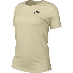 Nike Women's Sportswear Club Essentials T-Shirt, Coconut Milk, Black, S Nike Women's Sportswear Club Essentials T-Shirt, Coconut Milk, Black, S