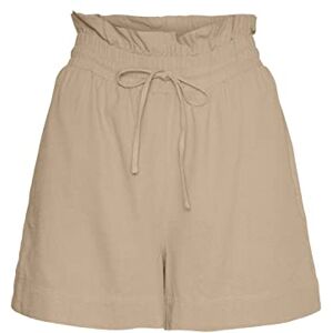 VERO MODA Women's Vmmymilo Hw Paperbag Shorts WVN Ga, Irish Cream, S VERO MODA Women's Vmmymilo Hw Paperbag Shorts WVN Ga, Irish Cream, S