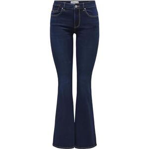 ONLY Women's Onlreese Reg Retro Flared DNM Box Jean Pants, Dark Denim Blue, 29W x 32L ONLY Women's Onlreese Reg Retro Flared DNM Box Jean Pants, Dark Denim Blue, 29W x 32L