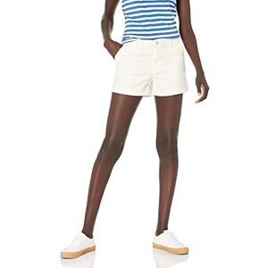 Amazon Essentials Women's Mid-Rise Slim-Fit 3.5" (8.9 cm) Inseam Chino Shorts, Cream, 12 Amazon Essentials Women's Mid-Rise Slim-Fit 3.5" (8.9 cm) Inseam Chino Shorts, Cream, 12