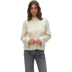 VERO MODA Women's Vmsaba Ls Highneck Pullover Noos Sweater , Birch,S VERO MODA Women's Vmsaba Ls Highneck Pullover Noos Sweater , Birch,S