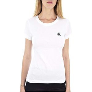 Calvin Klein Jeans Women Short-Sleeve T-Shirt Ck Embroidery Crew Neck, White (Bright White), 3XL Calvin Klein Jeans Women Short-Sleeve T-Shirt Ck Embroidery Crew Neck, White (Bright White), 3XL