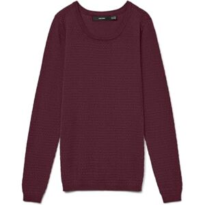 VERO MODA Women's Vmcare Structure LS O-Neck Blou Ga Noos Pullover, Winetasting, XS VERO MODA Women's Vmcare Structure LS O-Neck Blou Ga Noos Pullover, Winetasting, XS