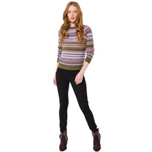 Joe Browns Women's Vintage-Inspired Fair Isle Knit Jumper, Regular, Purple, UK 18 Joe Browns Women's Vintage-Inspired Fair Isle Knit Jumper, Regular, Purple, UK 18