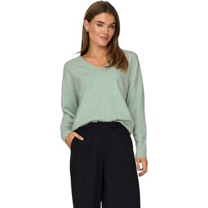 ONLY Women's Onlrica Life L/S V-Neck Jumper KNT Noos Sweater, Subtle Green/Detail:Melange, S ONLY Women's Onlrica Life L/S V-Neck Jumper KNT Noos Sweater, Subtle Green/Detail:Melange, S