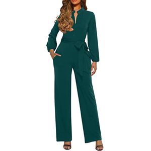 Warehouse Deals Clearance Returns Long Sleeve Shaping Bodysuit Women Loose Casual Sale Clearance Ladies Pyjamas 6/8 Top Elastic Waist Loose Jumpsuit Rompers with Pockets Suspenders Women Trousers Valentines Gifts for Her