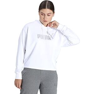 Puma ESS+ Metallic Cropped Hoody TR Sweatshirt,Women, womens, Sweatshirt, 582411-52_L, white, L Puma ESS+ Metallic Cropped Hoody TR Sweatshirt,Women, womens, Sweatshirt, 582411-52_L, white, L