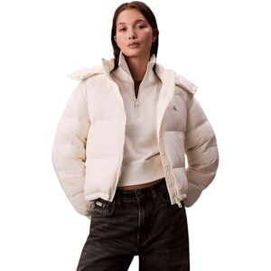 Calvin Klein Women’s Essential Mid Weight Puffer Jacket with Hood, Off-White (Jet Stream), XL Calvin Klein Women’s Essential Mid Weight Puffer Jacket with Hood, Off-White (Jet Stream), XL