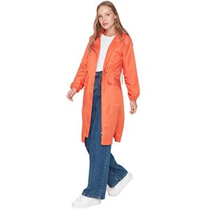 Trendyol Women's Regular Parkas Plain Woven Fabric Trench Coat, Tile Red, 42, Tile Red Trendyol Women's Regular Parkas Plain Woven Fabric Trench Coat, Tile Red, 42, Tile Red