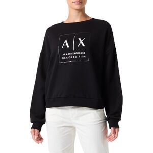 Armani Exchange Women's Sustainable, Black Edition, Round Neck Sweatshirt, black, L Armani Exchange Women's Sustainable, Black Edition, Round Neck Sweatshirt, black, L