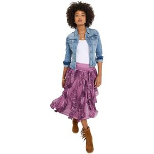 Joe Browns Women's Floaty Ruffle Midi Skirt, Regular, Purple, UK 24 Joe Browns Women's Floaty Ruffle Midi Skirt, Regular, Purple, UK 24