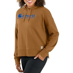 Carhartt Women's Tencel Fiber Series Loose Fit Fall Graphic Hooded Sweatshirt, Brown, L Carhartt Women's Tencel Fiber Series Loose Fit Fall Graphic Hooded Sweatshirt, Brown, L