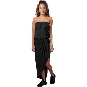 Urban Classics Women's Ladies Viscose Bandeau Dress , Black, XS Urban Classics Women's Ladies Viscose Bandeau Dress , Black, XS