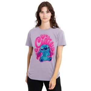 Disney Women's Lilo and Stitch Airbrush Cutie Classic T Shirt, Soft Lavendar, XXL Disney Women's Lilo and Stitch Airbrush Cutie Classic T Shirt, Soft Lavendar, XXL