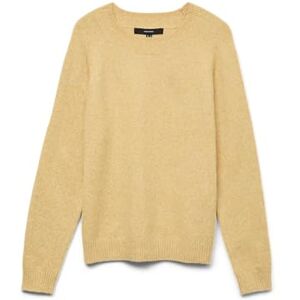 VERO MODA Women's Vmdoffy LS O-Neck Blouse Ga Noos Knitted Jumper, Golden Spice/Detail: Melange, M VERO MODA Women's Vmdoffy LS O-Neck Blouse Ga Noos Knitted Jumper, Golden Spice/Detail: Melange, M