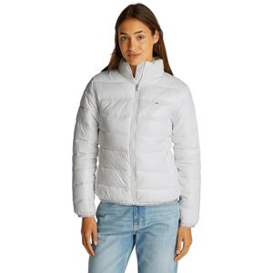 Tommy Jeans Women’s Essential Tape High Shine Puffer Jacket, White (Ecru), L Tommy Jeans Women’s Essential Tape High Shine Puffer Jacket, White (Ecru), L