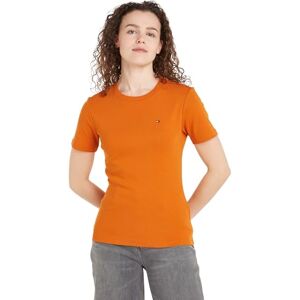 Tommy Hilfiger Women's New Slim Cody Round Neck Short Sleeve T-Shirt, Orange (Autumn Orange), M Tommy Hilfiger Women's New Slim Cody Round Neck Short Sleeve T-Shirt, Orange (Autumn Orange), M