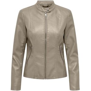 ONLY Women's Onlnewmelisa Faux Leather Jacket CC OTW, Weathered Teak, S ONLY Women's Onlnewmelisa Faux Leather Jacket CC OTW, Weathered Teak, S
