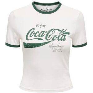 ONLY Onlcoca Cola Life S/S Short Top Box JRS, Cloud Dancer, M ONLY Onlcoca Cola Life S/S Short Top Box JRS, Cloud Dancer, M