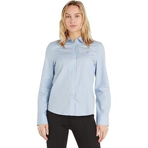Tommy Hilfiger Women's Organic Regular Blouse, Blue (Breezy Blue), 42 Tommy Hilfiger Women's Organic Regular Blouse, Blue (Breezy Blue), 42