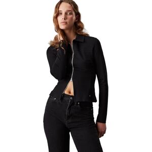 Calvin Klein Jeans Women's Long Sleeve Zipped Cardigan, Black (Ck Black), XL Calvin Klein Jeans Women's Long Sleeve Zipped Cardigan, Black (Ck Black), XL