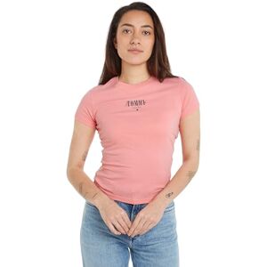 Tommy Jeans Women's Tjw 2 Pack Slim Essential Logo 1 S/S T-Shirts, White / Pink, XS Tommy Jeans Women's Tjw 2 Pack Slim Essential Logo 1 S/S T-Shirts, White / Pink, XS