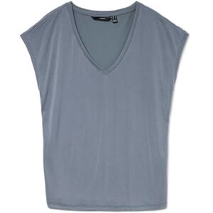 VERO MODA Women's Vmfilli SS V-Neck Tee Ga Noos, Stormy Weather, XS VERO MODA Women's Vmfilli SS V-Neck Tee Ga Noos, Stormy Weather, XS