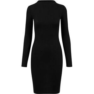 Urban Classics Women's Long Sleeve Midi Dress Rib Dress, Sporty, Elegant & Knee Length, in Black, Charcoal and Dark Khaki, Sizes XS to 5XL, Black (Black 7), S Urban Classics Women's Long Sleeve Midi Dress Rib Dress, Sporty, Elegant & Knee Length, in Black, Charcoal and Dark Khaki, Sizes XS to 5XL, Black (Black 7), S