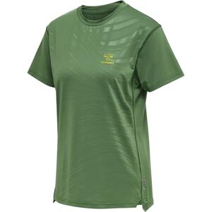 hummel Women's Hmlongrid Poly Tee S/S Wo T-Shirt, Myrtle/Dark Citron, S EU hummel Women's Hmlongrid Poly Tee S/S Wo T-Shirt, Myrtle/Dark Citron, S EU