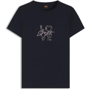 Boss Women's C_elogo_print19 T-Shirt, Dark Blue, XS Boss Women's C_elogo_print19 T-Shirt, Dark Blue, XS