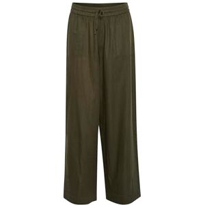 Kaffe Women's Women's Casual Pants Elastic Waist Wide Legs Full-Length Pockets Pants, Forest Night, Kaffe Women's Women's Casual Pants Elastic Waist Wide Legs Full-Length Pockets Pants, Forest Night,