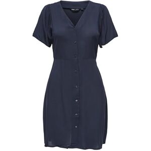 ONLY Women's Onlevida S/S Short WVN Noos Dress with Button Placket and tie Belt, Night Sky, 3XL ONLY Women's Onlevida S/S Short WVN Noos Dress with Button Placket and tie Belt, Night Sky, 3XL