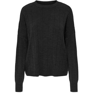 ONLY Women's ONLTESS LS O-Neck KNT Pullover Sweater, Dark Grey Melange, M ONLY Women's ONLTESS LS O-Neck KNT Pullover Sweater, Dark Grey Melange, M