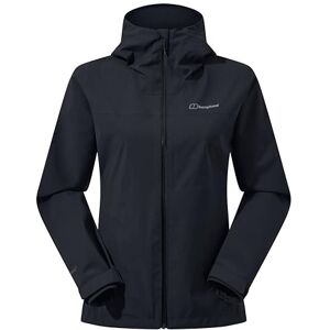Berghaus Women's Arnaby Hooded Waterproof Jacket Lightweight Stretch, Black/Black, 20 Berghaus Women's Arnaby Hooded Waterproof Jacket Lightweight Stretch, Black/Black, 20