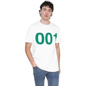 Squid Game Player 001 Unisex T Shirt, White, XXX-Large Squid Game Player 001 Unisex T Shirt, White, XXX-Large