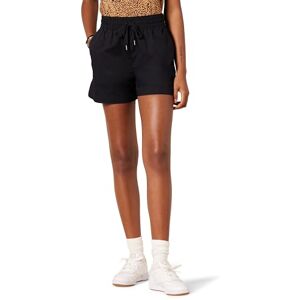 Amazon Essentials Women's Stretch Cotton Pull-on Mid-Rise Relaxed-fit Short, Black, XS Amazon Essentials Women's Stretch Cotton Pull-on Mid-Rise Relaxed-fit Short, Black, XS