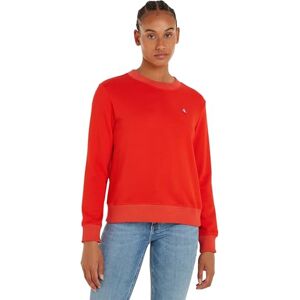 Calvin Klein Jeans Women Sweatshirt Badge Crew Neck no Hood, Red (Fiery Red), XS Calvin Klein Jeans Women Sweatshirt Badge Crew Neck no Hood, Red (Fiery Red), XS
