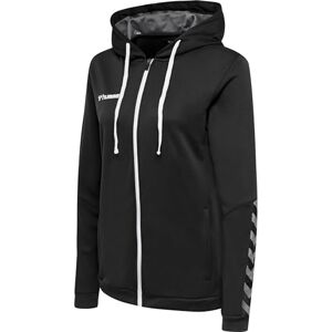 hummel Hmlauthentic Women's Poly Zip Hoodie Black/White hummel Hmlauthentic Women's Poly Zip Hoodie Black/White