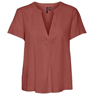 VERO MODA Women's Vmmymilo SS Top WVN Ga, Marsala, M VERO MODA Women's Vmmymilo SS Top WVN Ga, Marsala, M