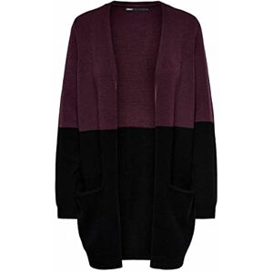 ONLY Women's Queen L/S Long Knt Noos Cardigan Sweater, Windsor Wine Black, S UK ONLY Women's Queen L/S Long Knt Noos Cardigan Sweater, Windsor Wine Black, S UK